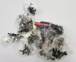 Bịch nút nhấn tổng hợp, 14 loại, mỗi loại 10 cái từ 3x6x2.5mm đến 12x12x8mm